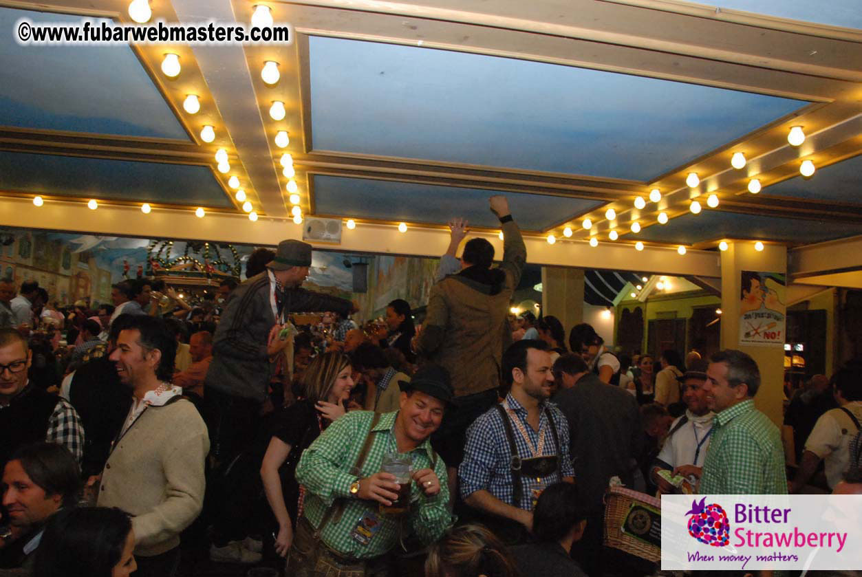 Beer tent seating in the legendary Hacker Festzelt