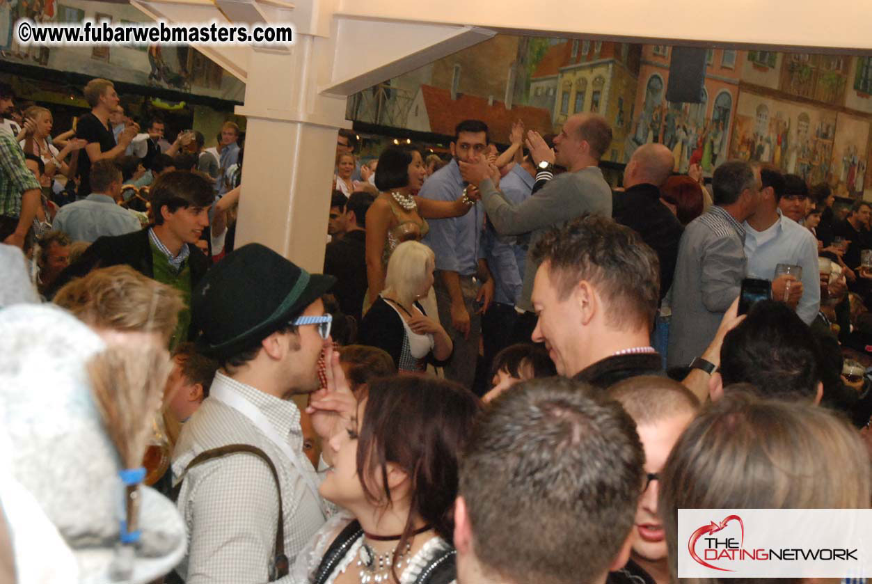 Beer tent seating in the legendary Hacker Festzelt