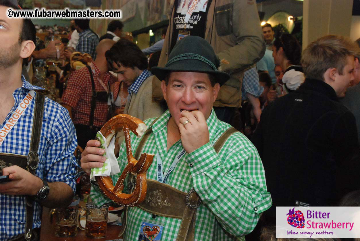 Beer tent seating in the legendary Hacker Festzelt