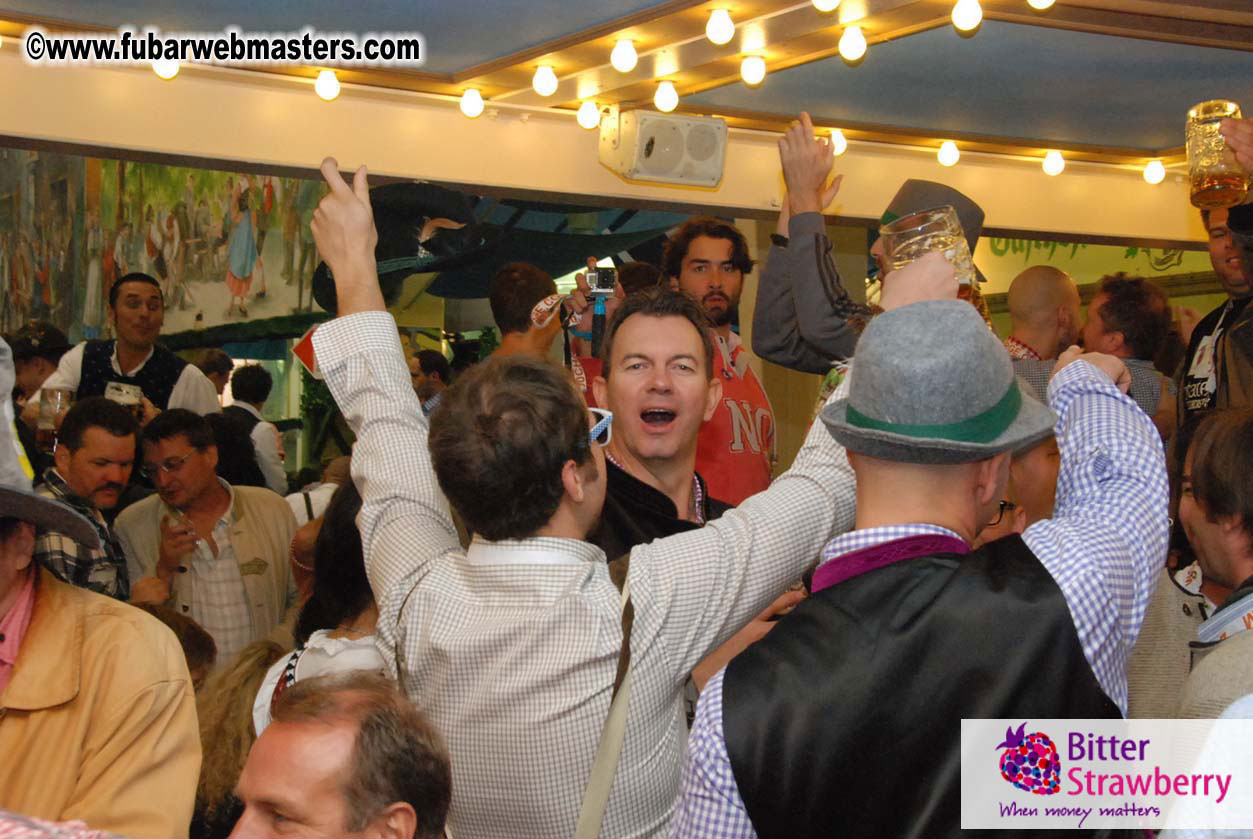 Beer tent seating in the legendary Hacker Festzelt