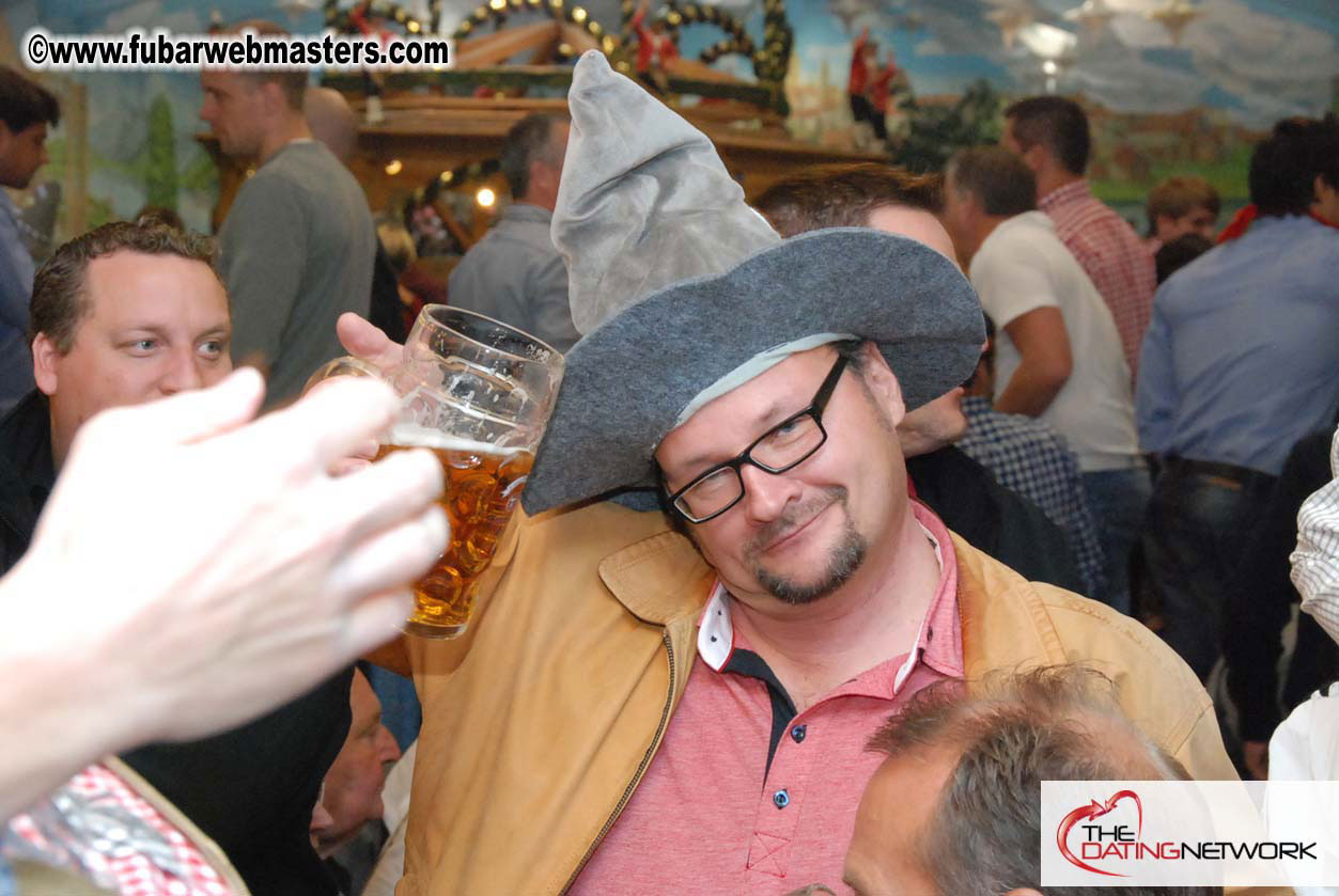 Beer tent seating in the legendary Hacker Festzelt
