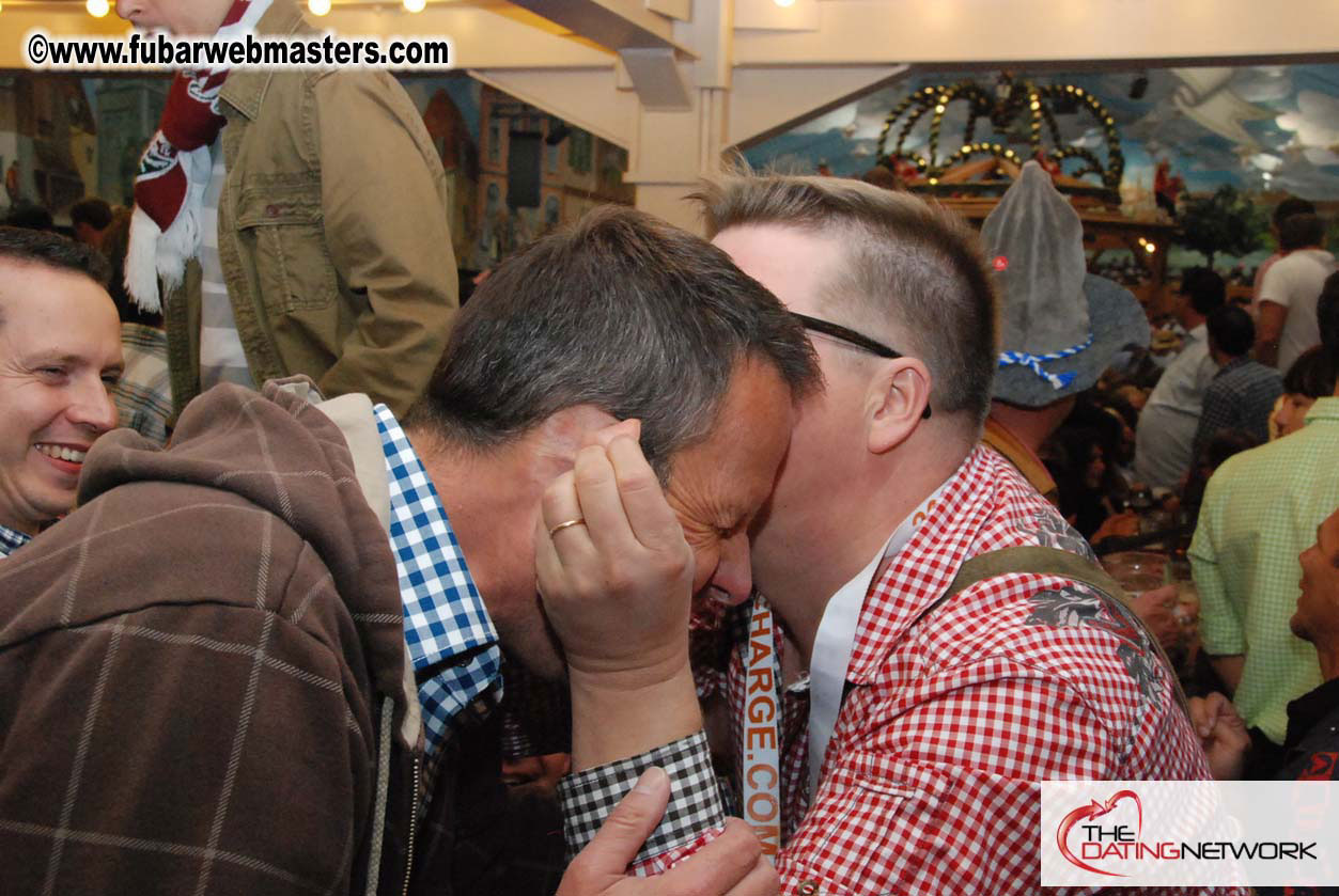 Beer tent seating in the legendary Hacker Festzelt