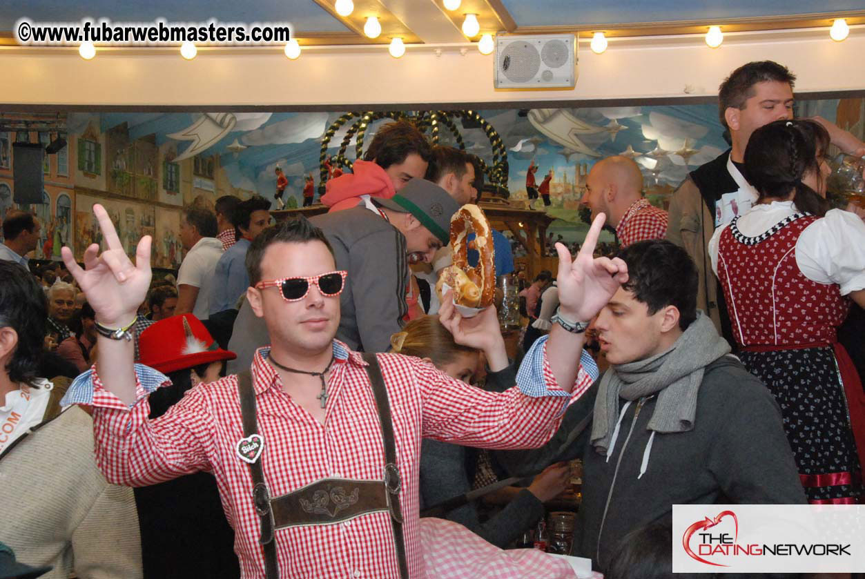 Beer tent seating in the legendary Hacker Festzelt