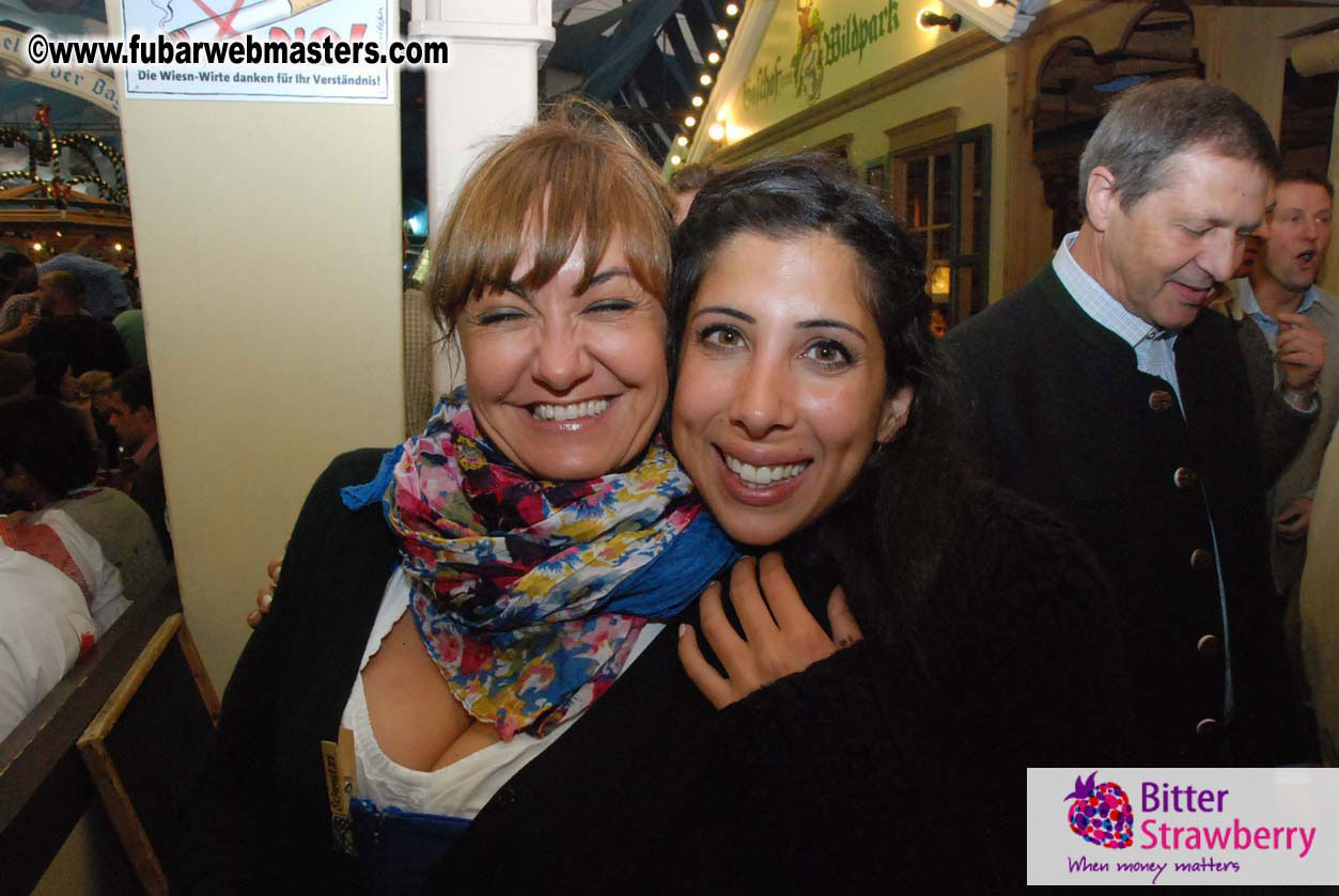 Beer tent seating in the legendary Hacker Festzelt