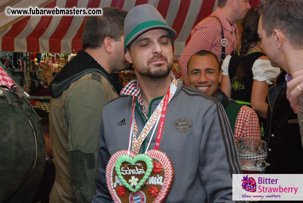 Beer tent seating in the legendary Hacker Festzelt