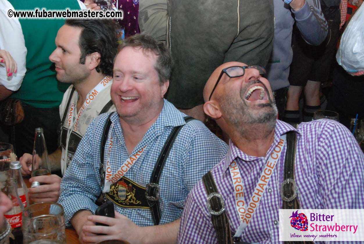 Beer tent seating in the legendary Hacker Festzelt