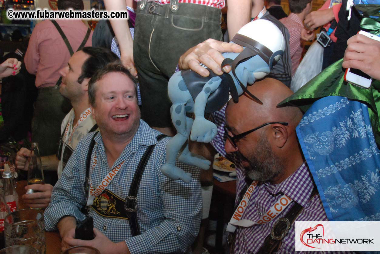 Beer tent seating in the legendary Hacker Festzelt