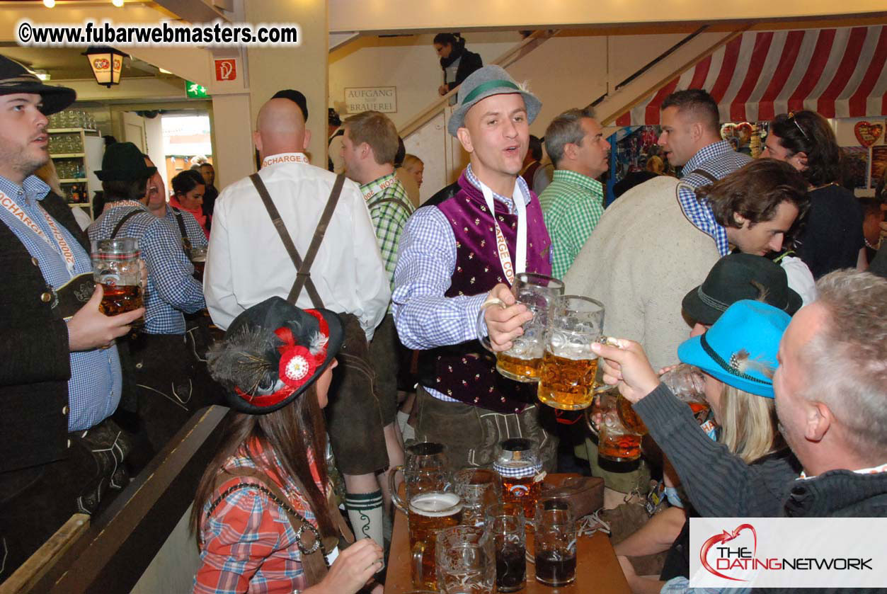 Beer tent seating in the legendary Hacker Festzelt