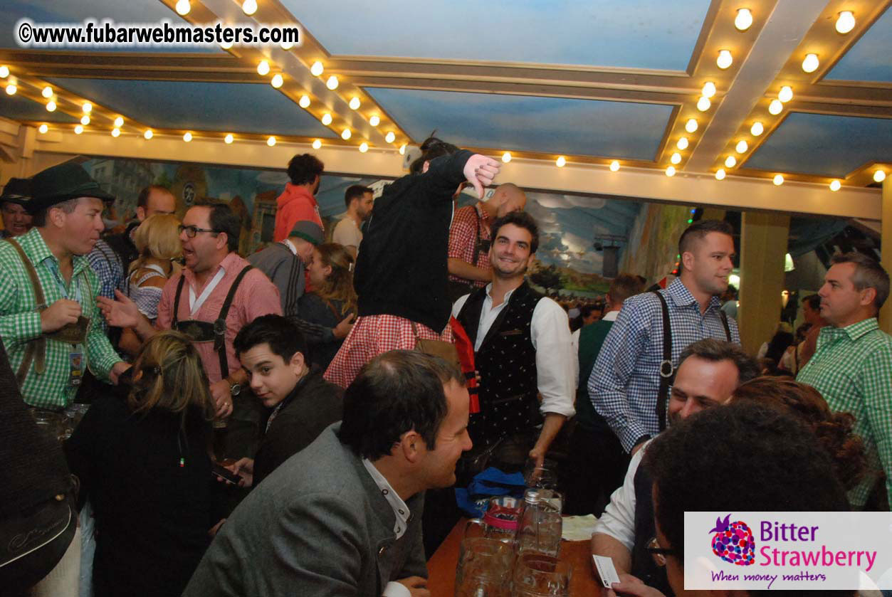 Beer tent seating in the legendary Hacker Festzelt