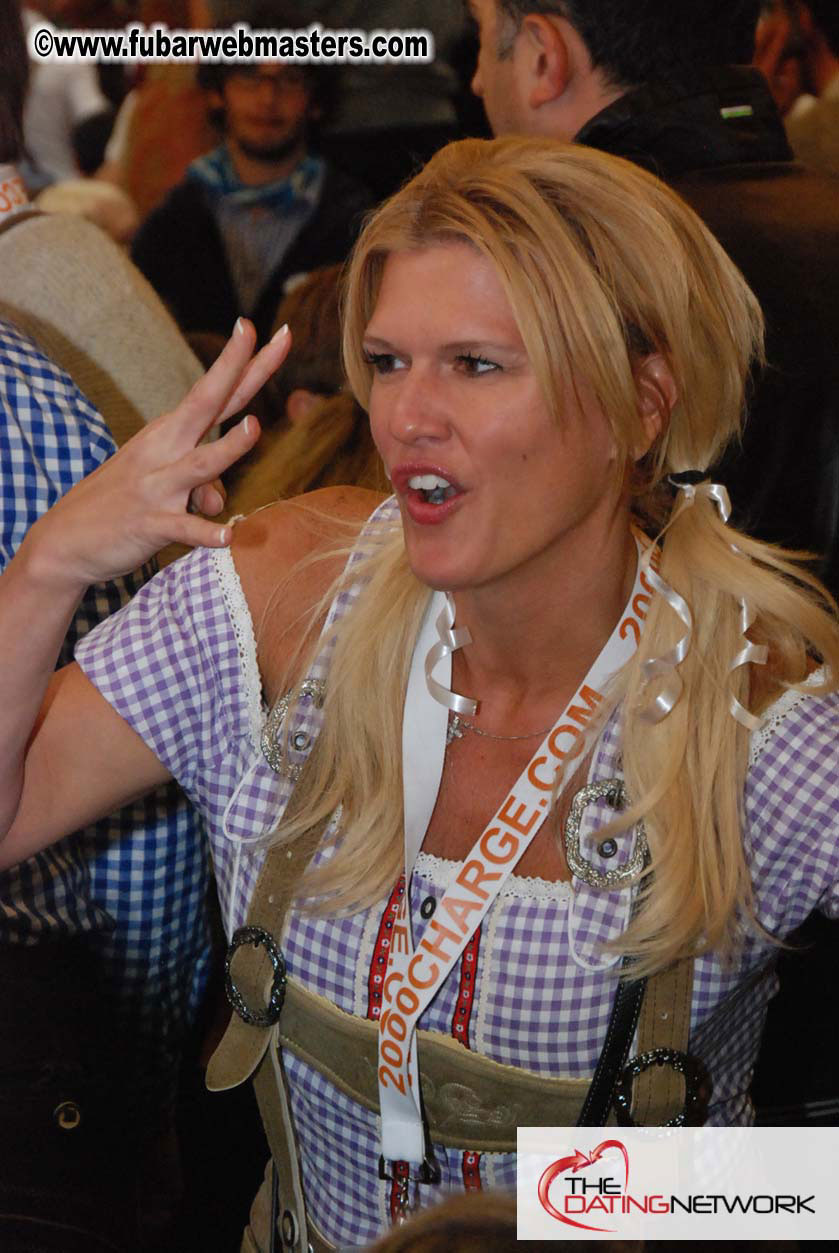 Beer tent seating in the legendary Hacker Festzelt