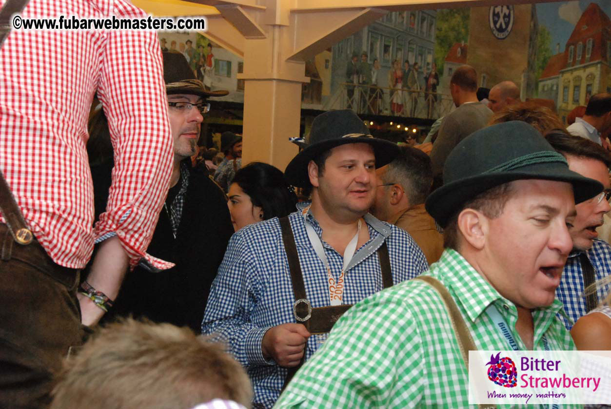 Beer tent seating in the legendary Hacker Festzelt