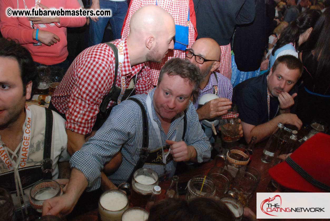 Beer tent seating in the legendary Hacker Festzelt