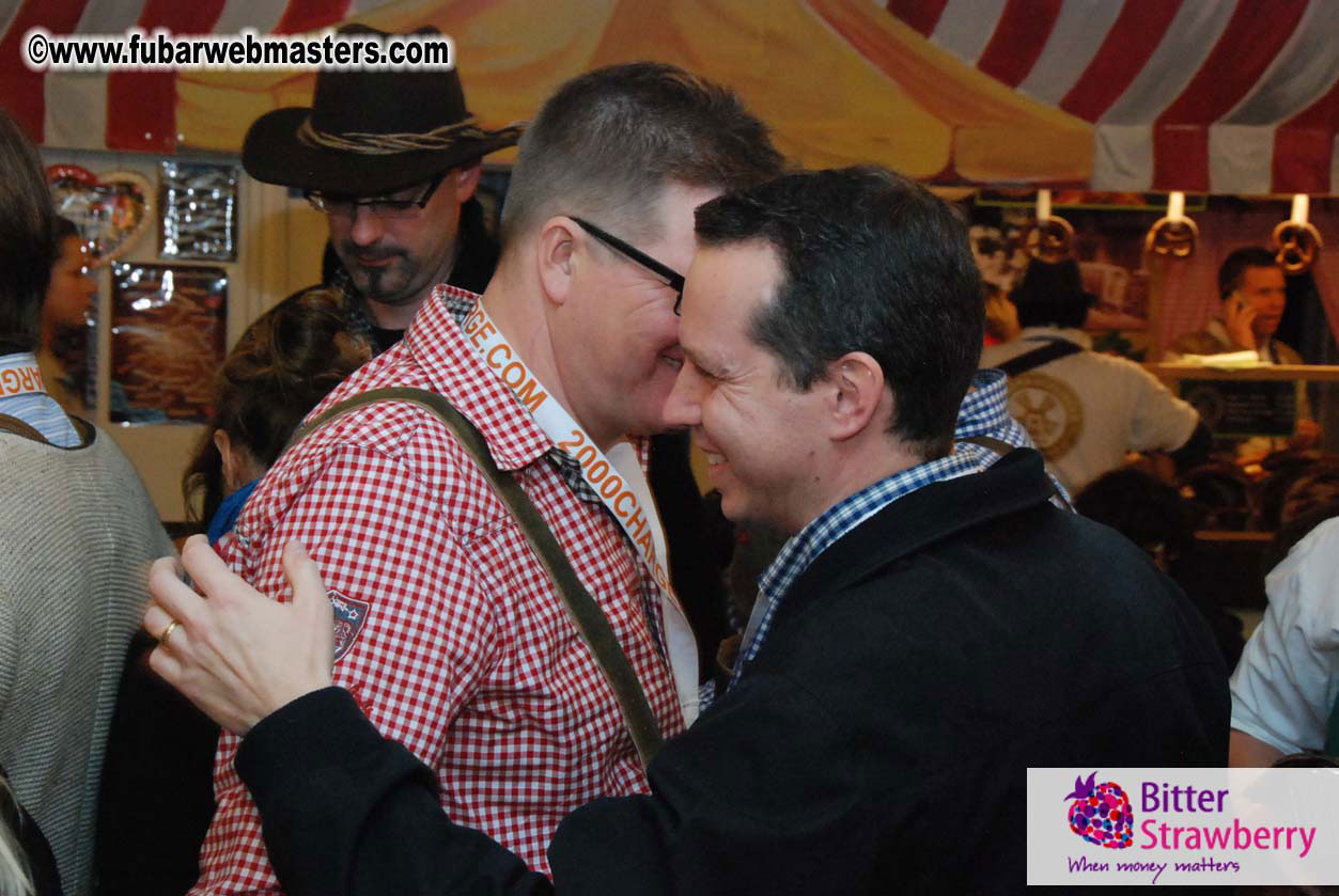 Beer tent seating in the legendary Hacker Festzelt