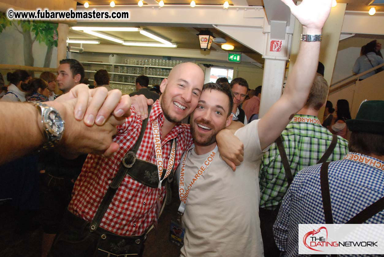 Beer tent seating in the legendary Hacker Festzelt
