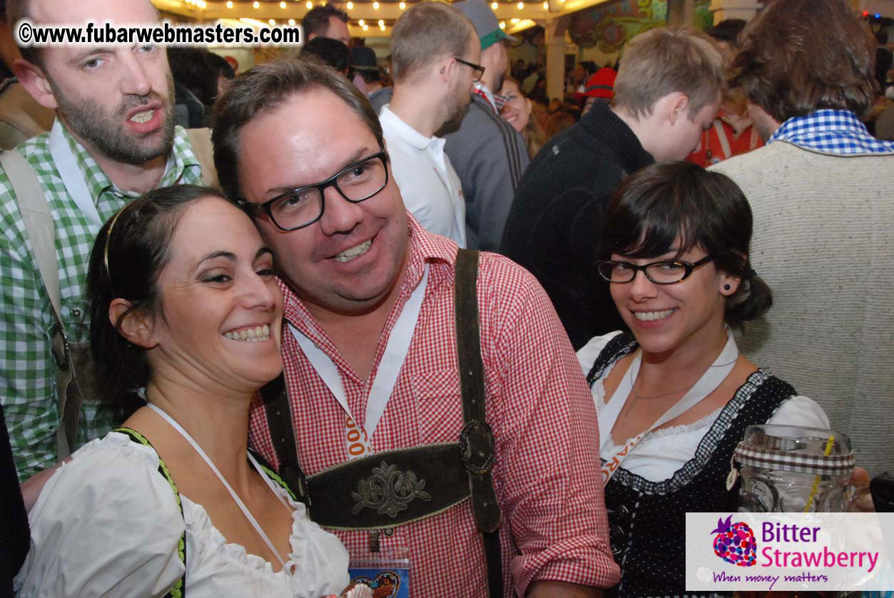 Beer tent seating in the legendary Hacker Festzelt
