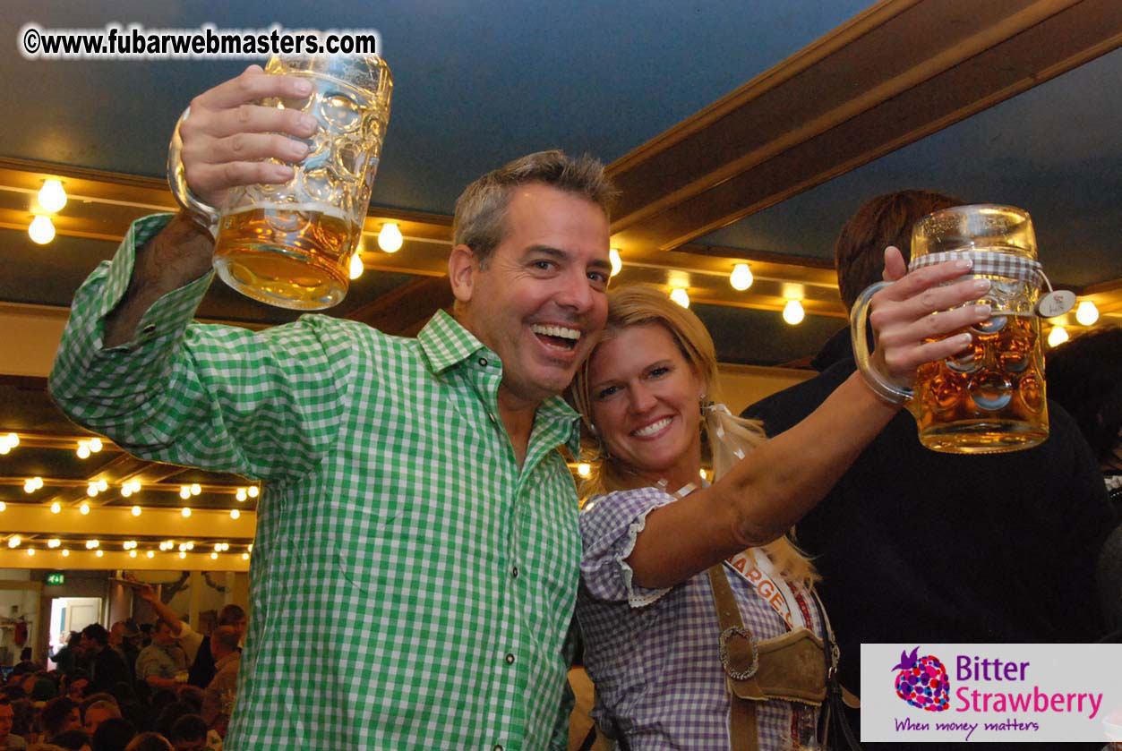 Beer tent seating in the legendary Hacker Festzelt