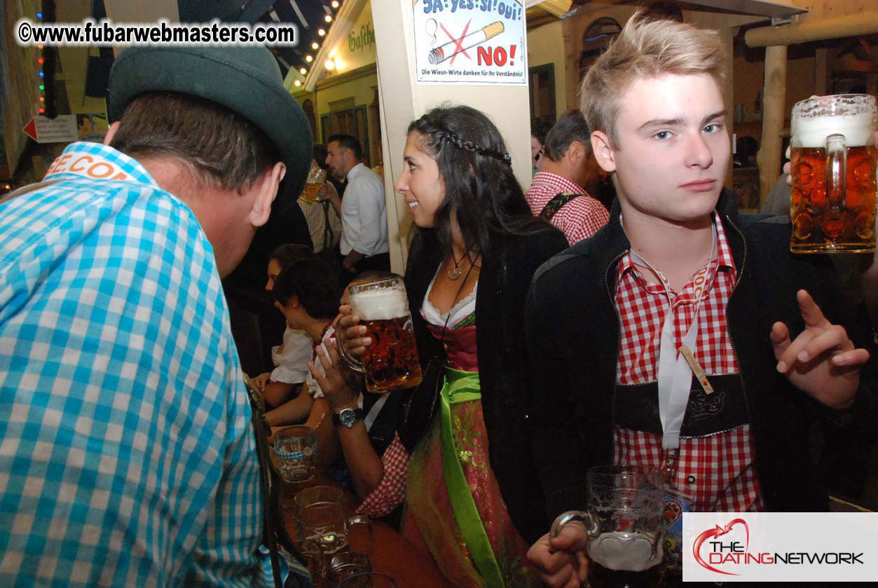 Beer tent seating in the legendary Hacker Festzelt