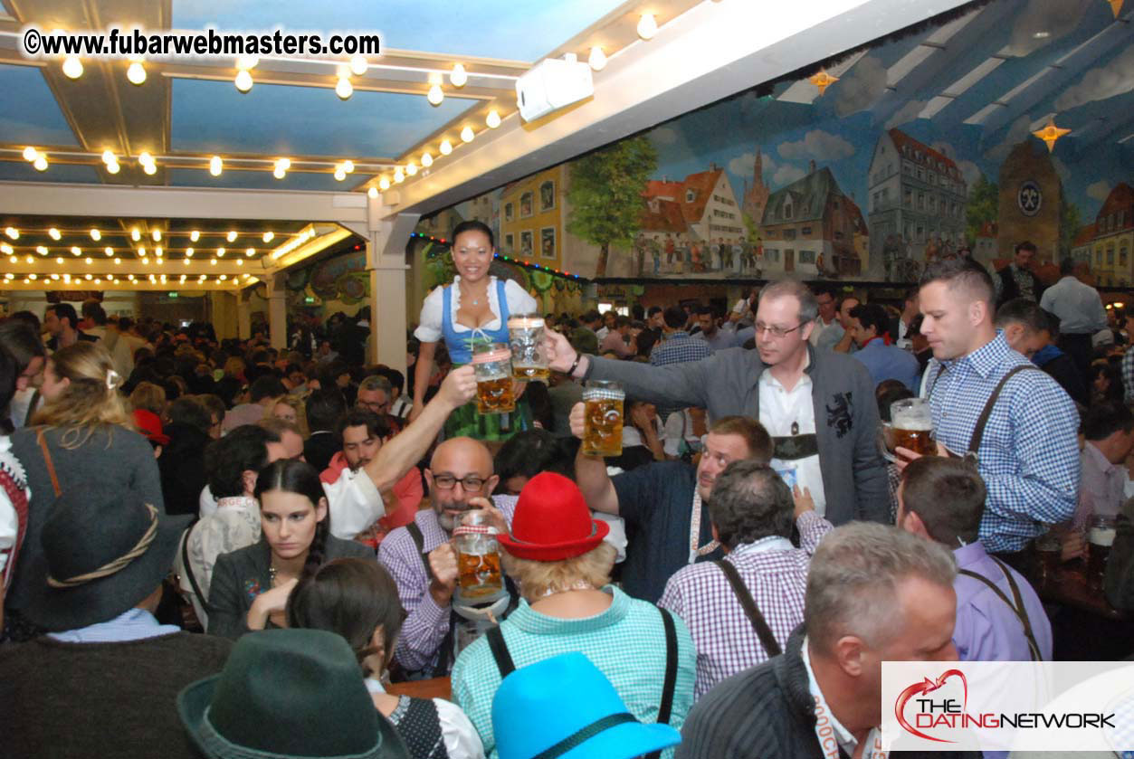 Beer tent seating in the legendary Hacker Festzelt