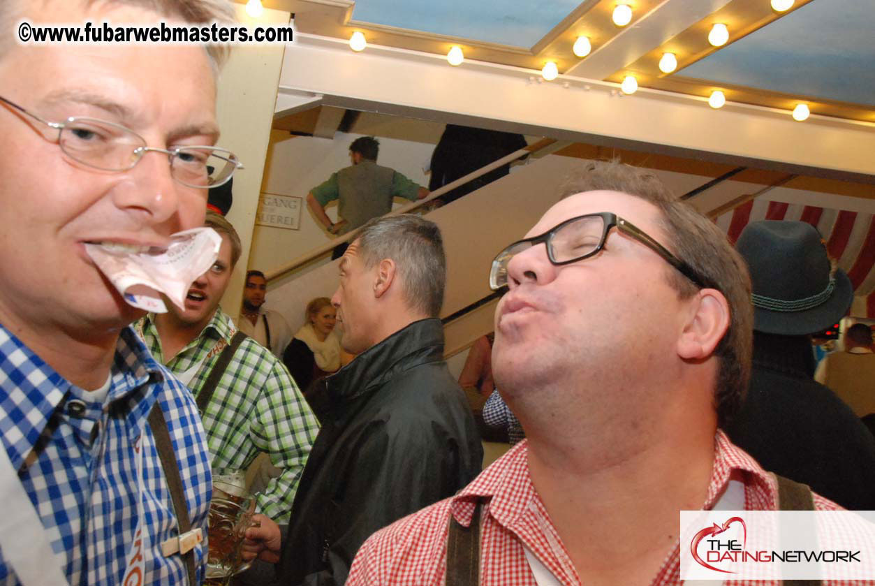 Beer tent seating in the legendary Hacker Festzelt