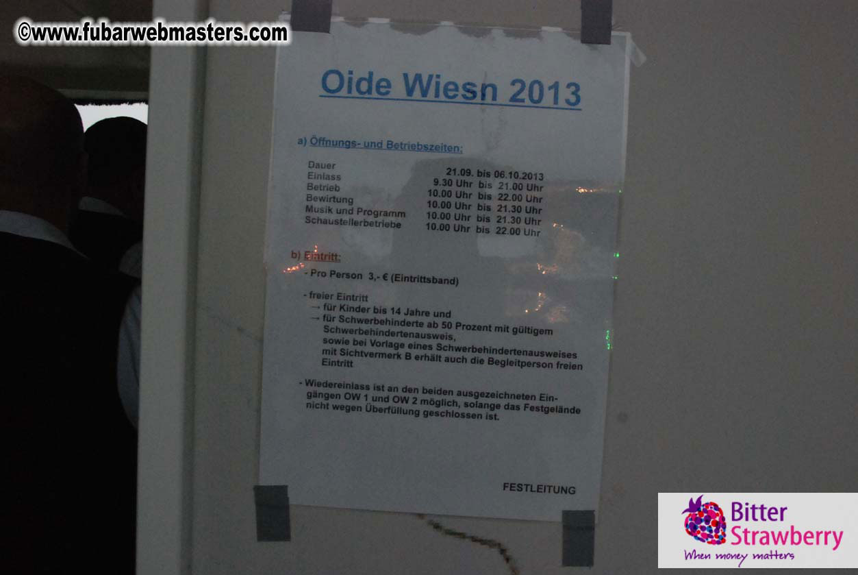 Beer tent seating in the legendary Hacker Festzelt