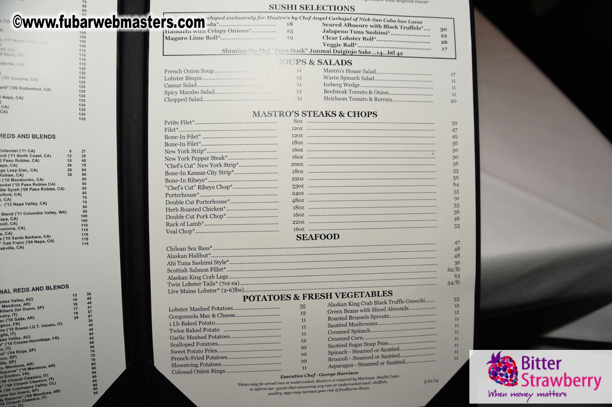 Dinner @ Mastro's City Hall