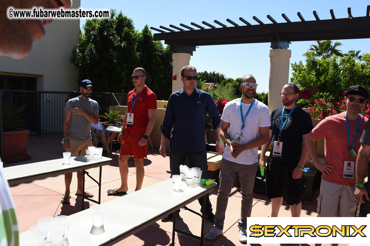 Beer Pong by the Poolside