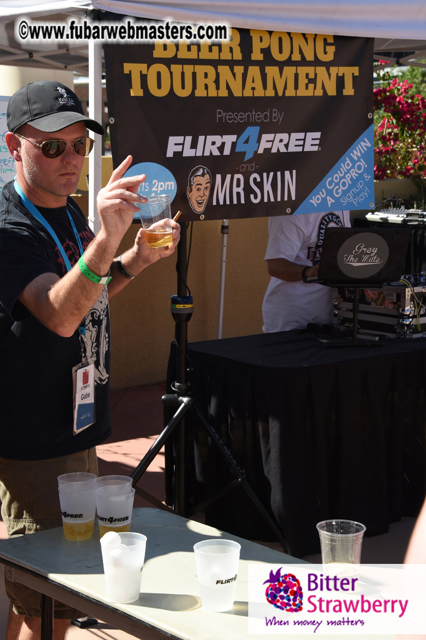 Beer Pong by the Poolside