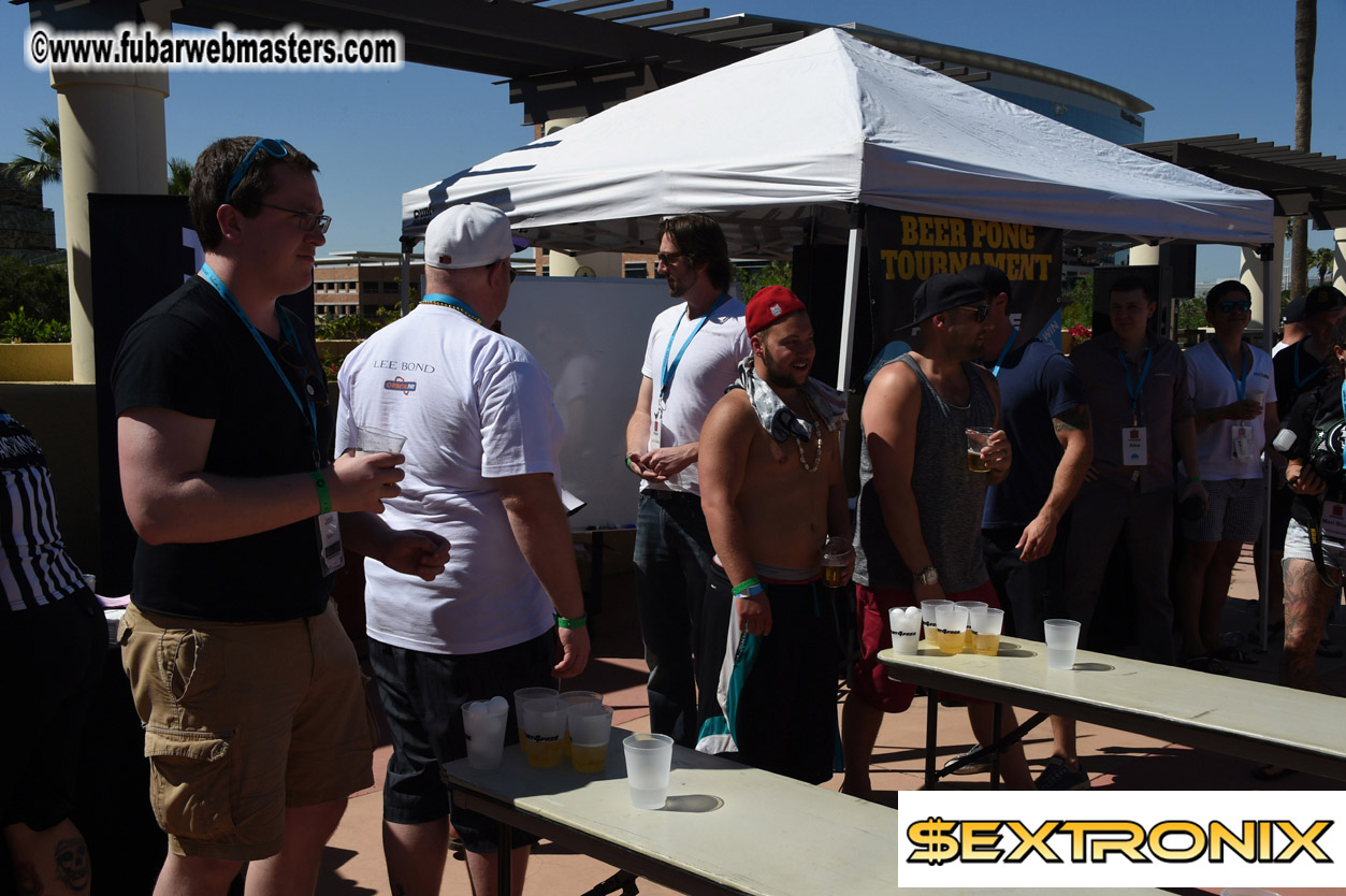 Beer Pong by the Poolside