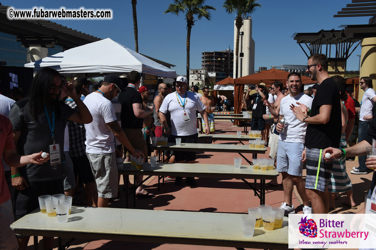 Beer Pong by the Poolside