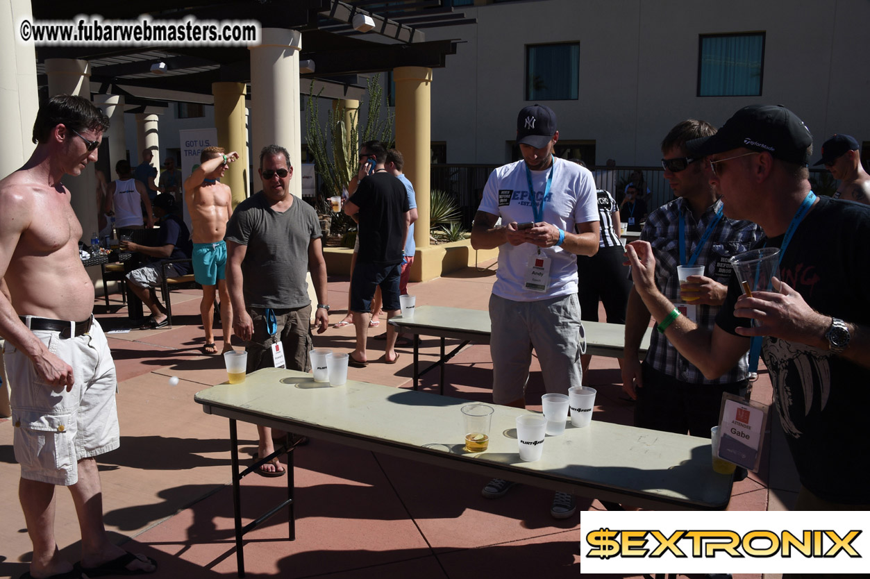 Beer Pong by the Poolside
