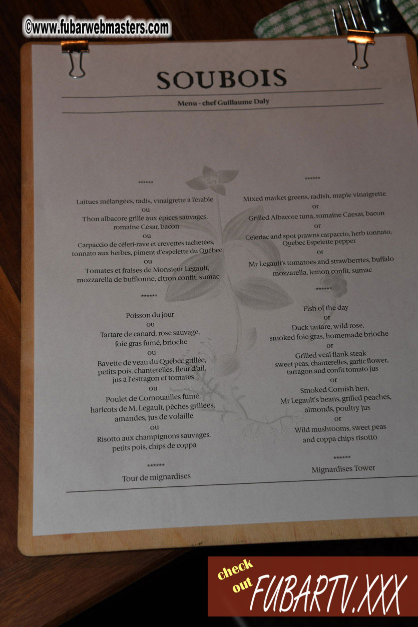 Dinner at Soubois
