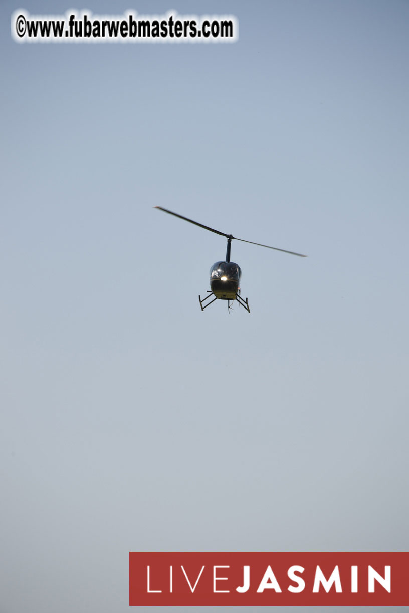 Helicopter Cross Flight over Bucharest