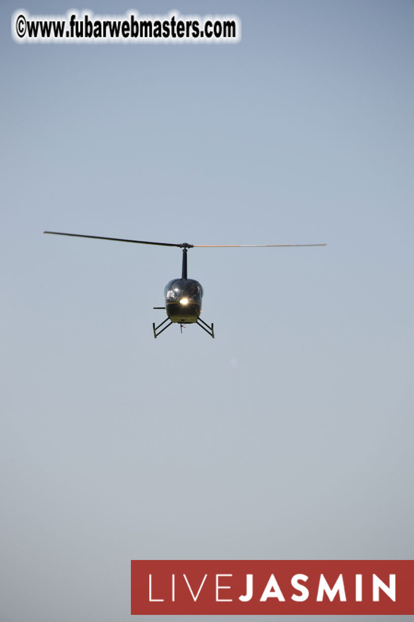 Helicopter Cross Flight over Bucharest