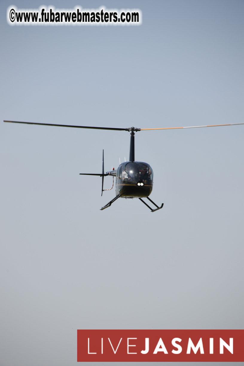 Helicopter Cross Flight over Bucharest