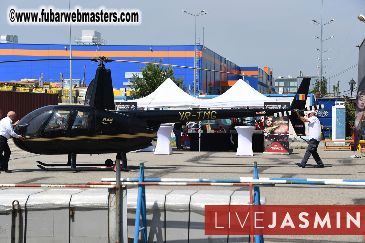 Helicopter Cross Flight over Bucharest