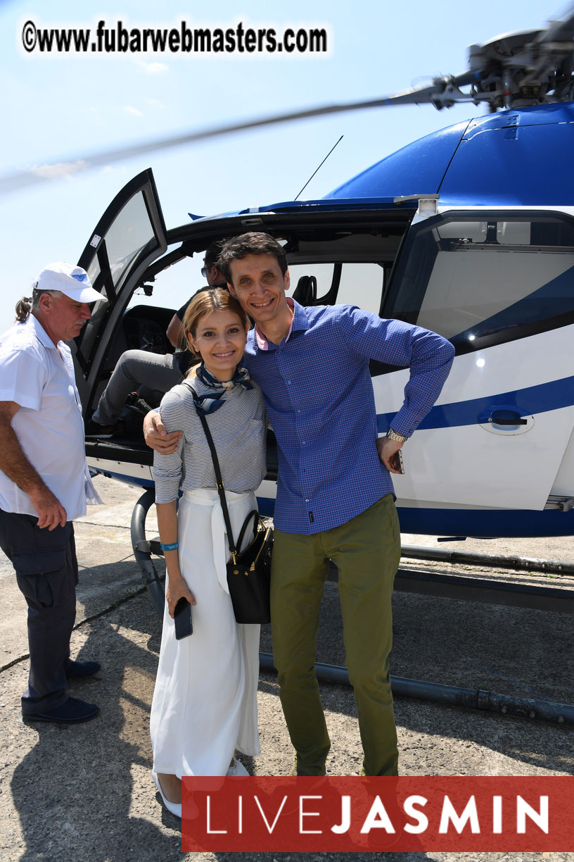 Helicopter Cross Flight over Bucharest