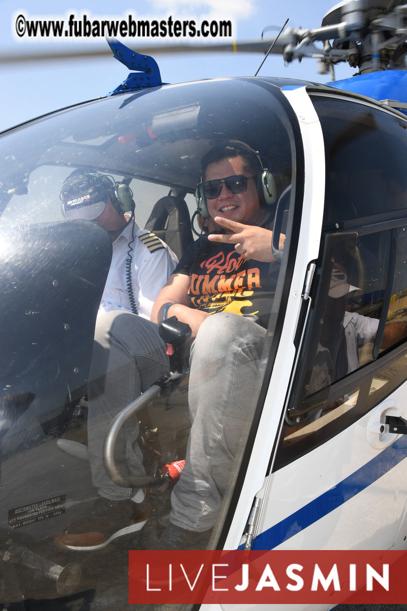 Helicopter Cross Flight over Bucharest