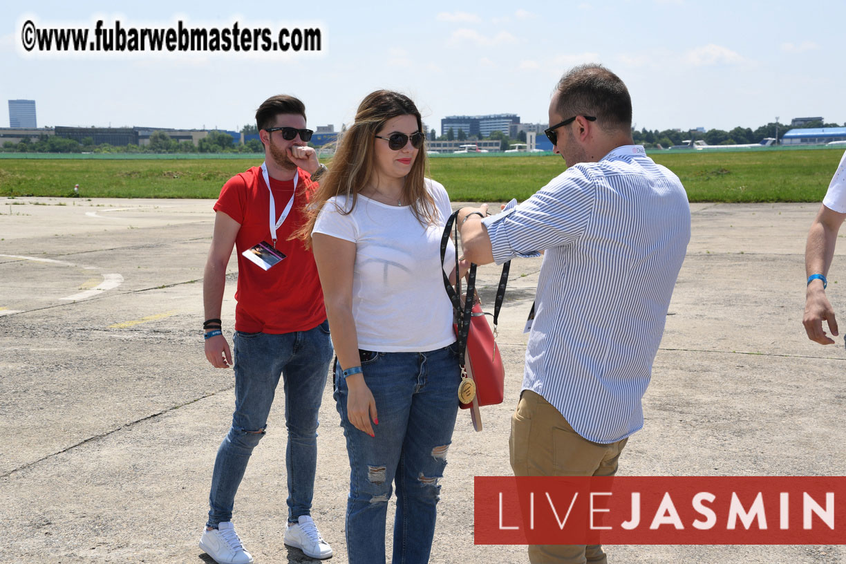 Helicopter Cross Flight over Bucharest