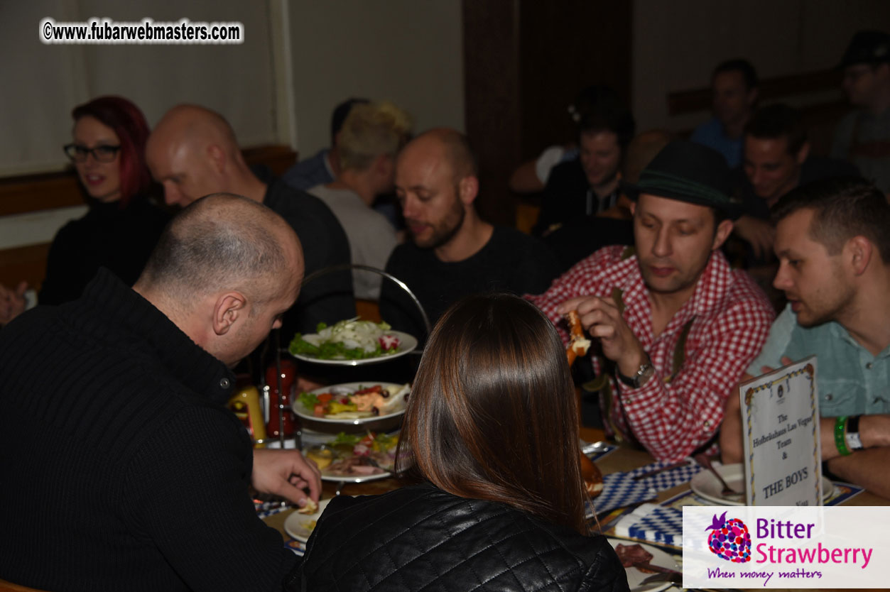 Oktoberfest dinner at the Hofbr?ñuhaus