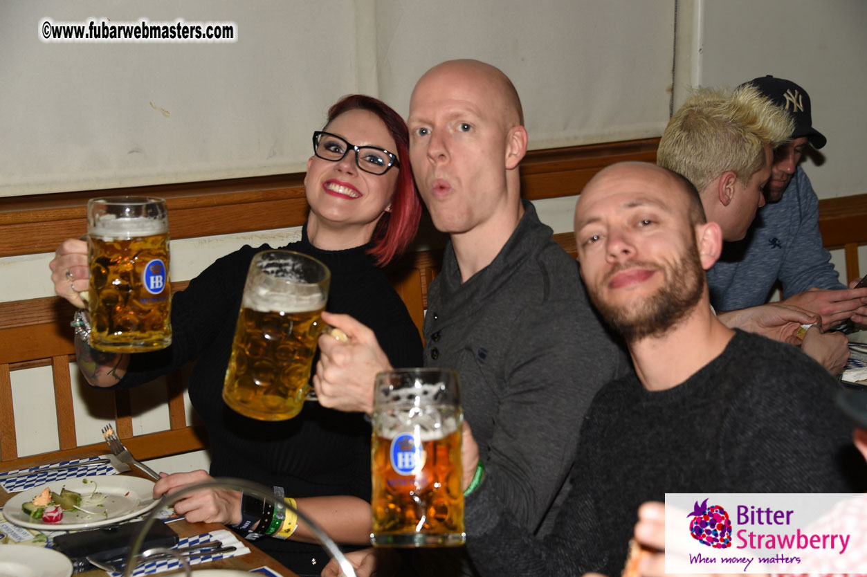 Oktoberfest dinner at the Hofbr?ñuhaus