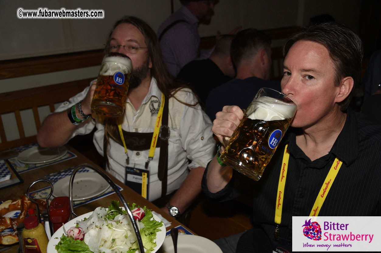 Oktoberfest dinner at the Hofbr?ñuhaus