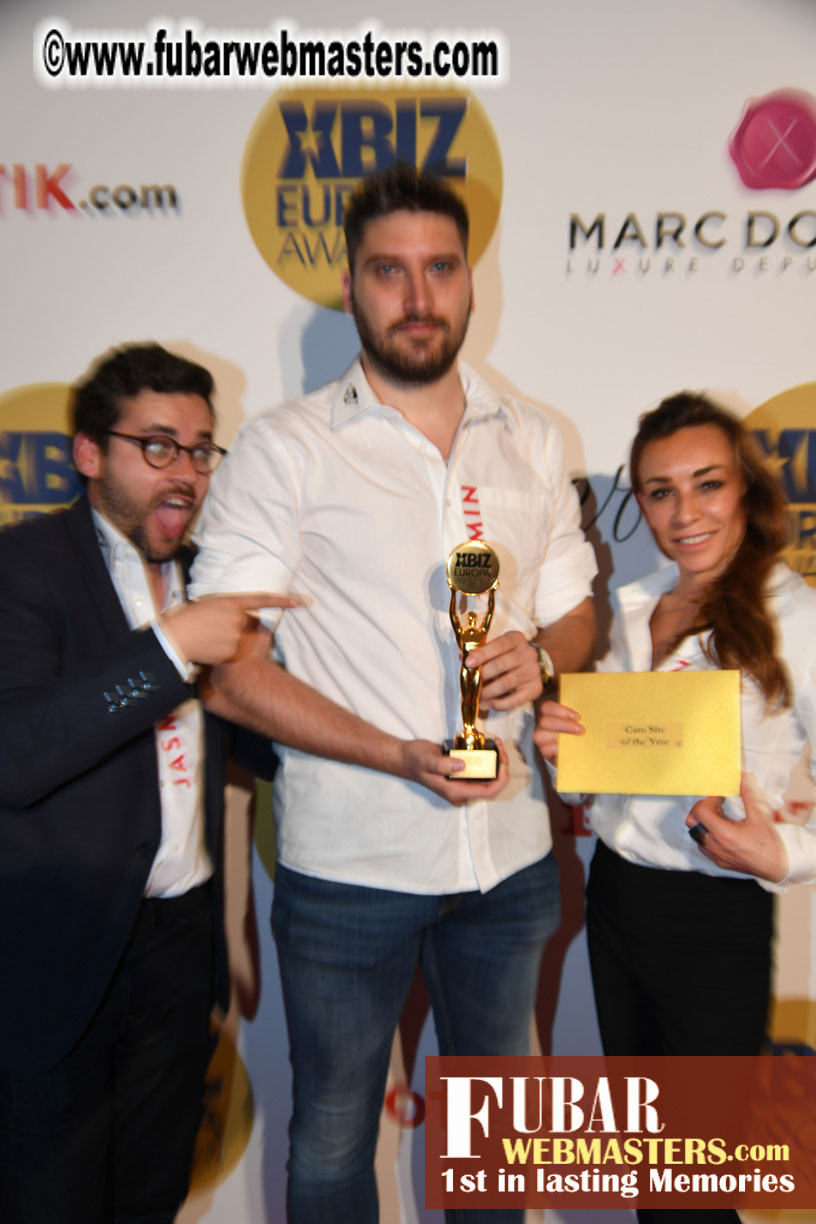 Winners Circle for XBIZ Europa Awards