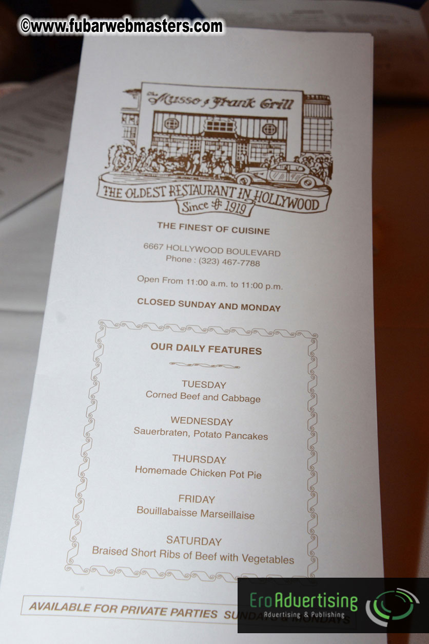 Dinner @ The Musso & Frank Grill