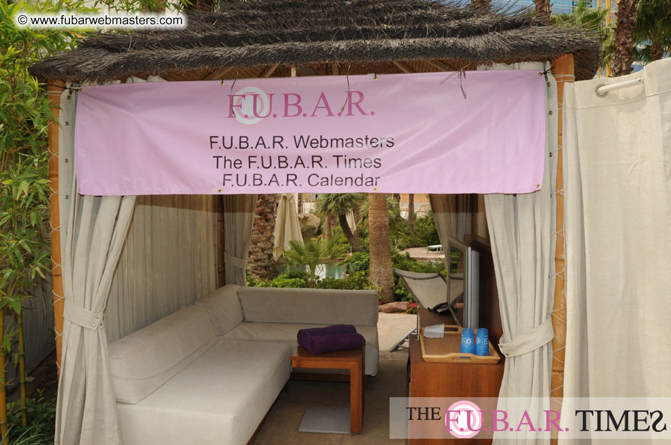 Cabanas and poolside