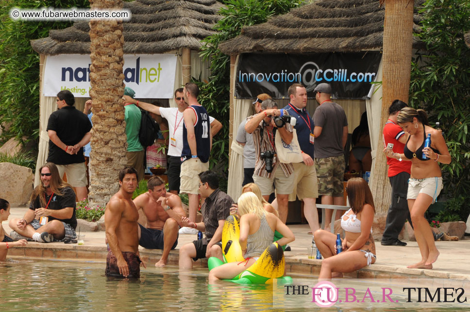 Cabanas and poolside