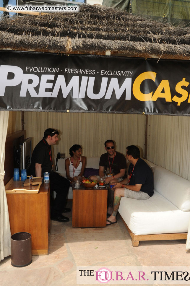 Cabanas and poolside