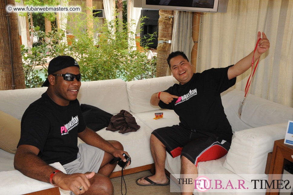 Cabanas and poolside