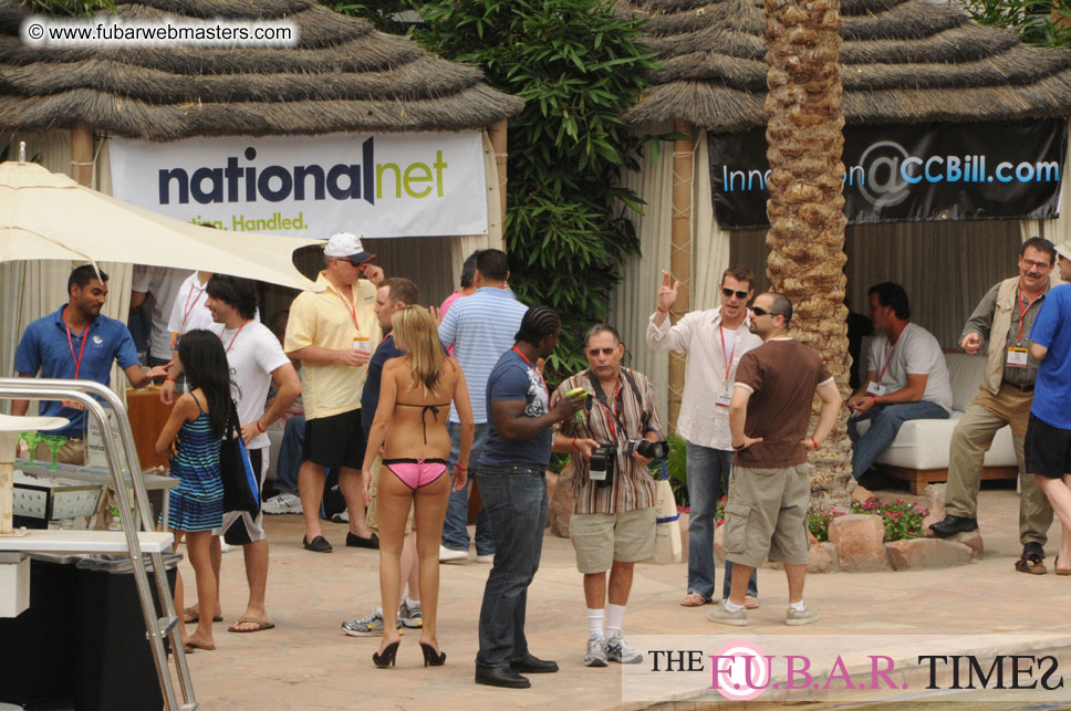 Cabanas and poolside