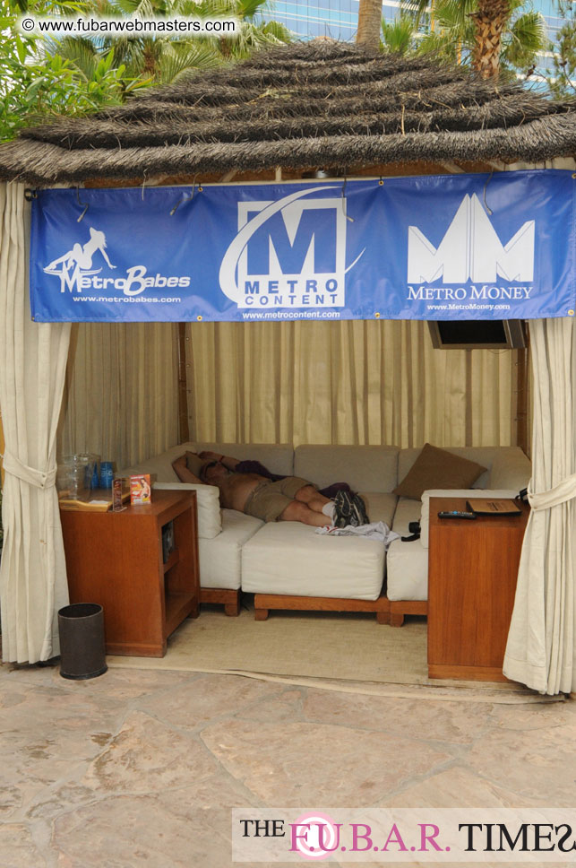 Cabanas and poolside