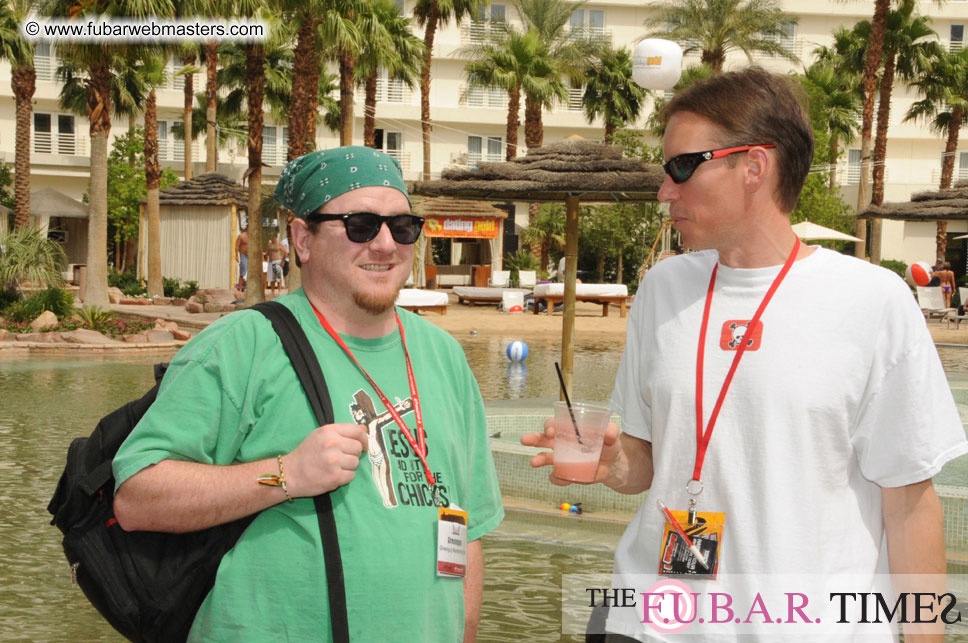 Cabanas and poolside